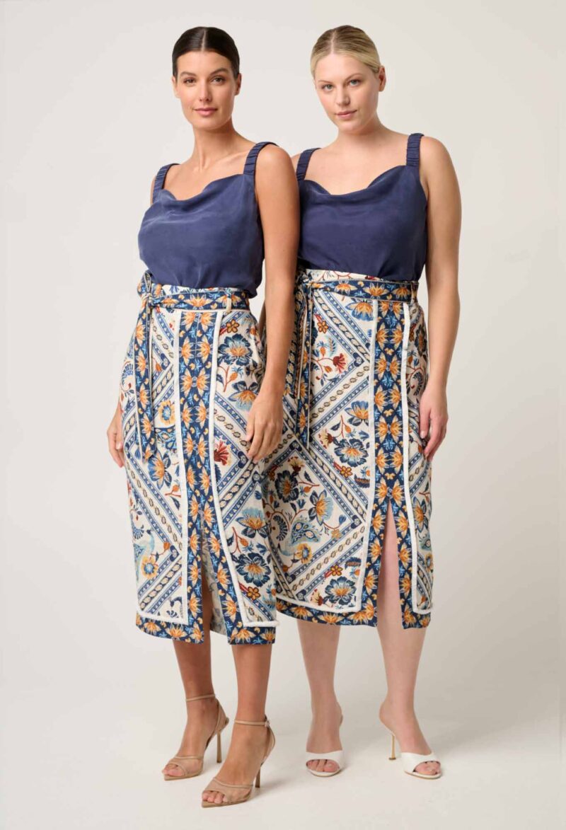 Once Was Delray Reversible Cupro Cami Lapis - Image 5