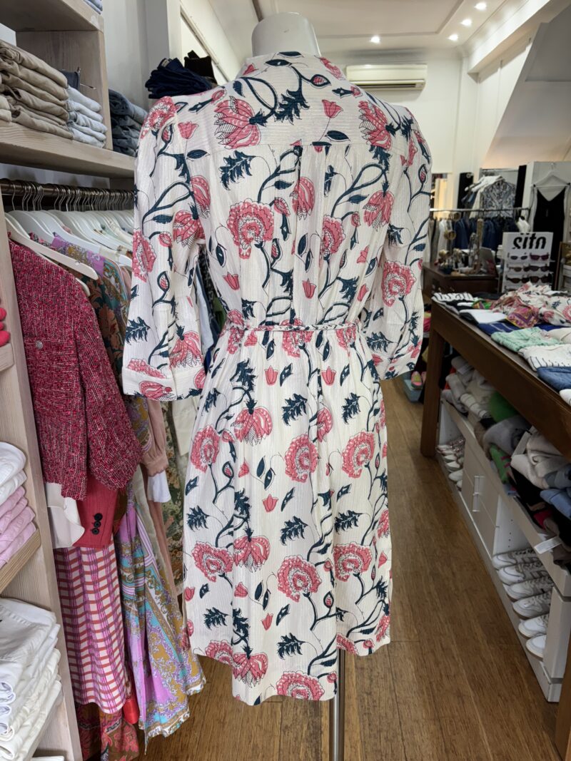 Lola Australia Mary Cotton Lurex Midi Capri Pink Blue