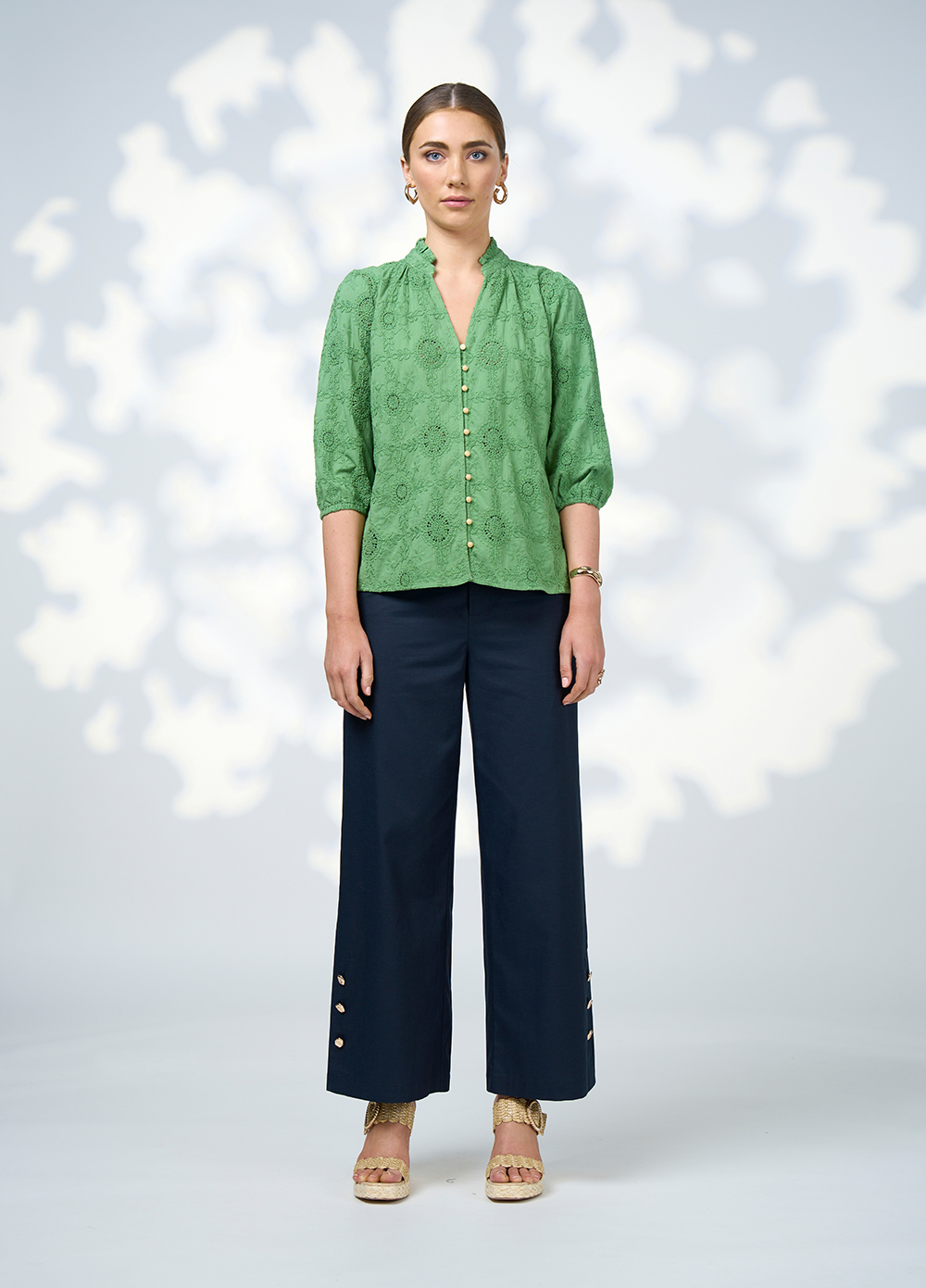 Loobie's Story Mischa Blouse Dark Pistachio - Image 4