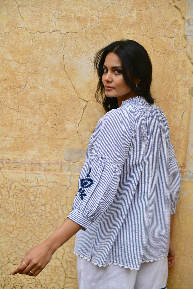 Azure and Indigo Capri Blouse - Image 4