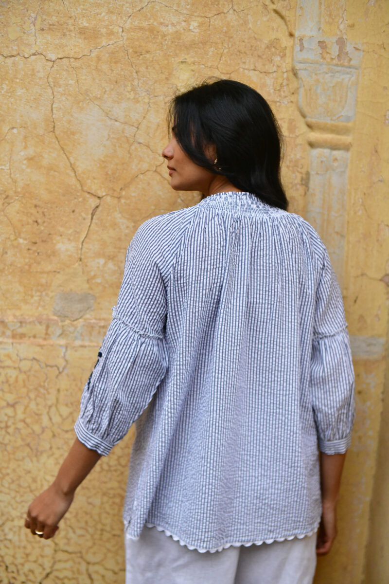 Azure and Indigo Capri Blouse - Image 5