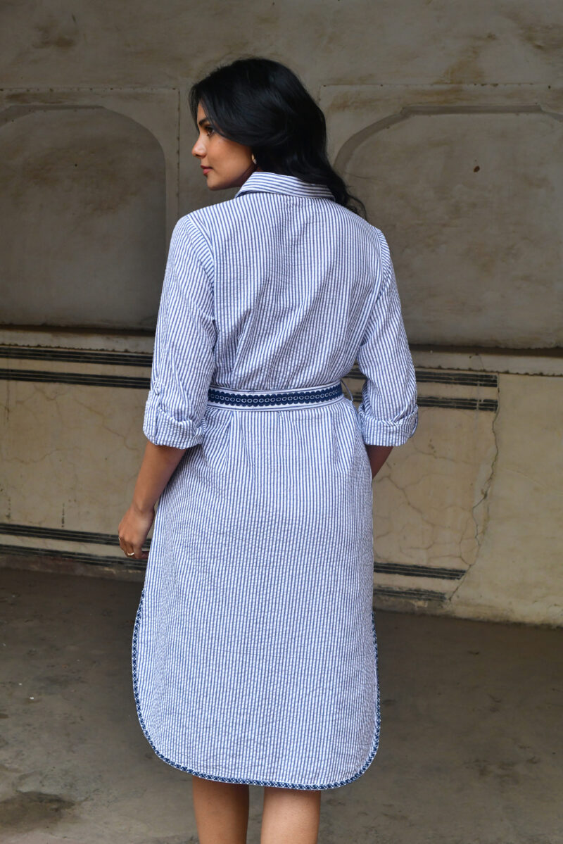 Azure and Indigo Capri Shirt Dress - Image 3
