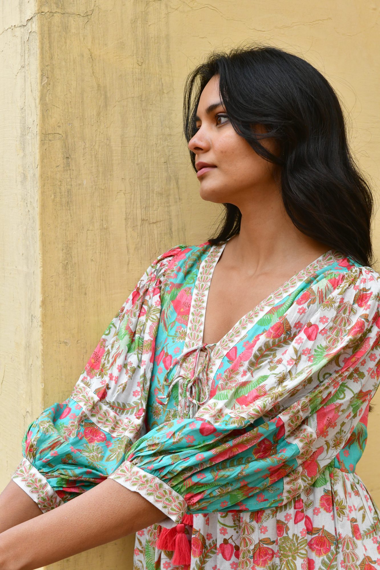 Azure and Indigo Hummingbird Maxi Dress - Image 2