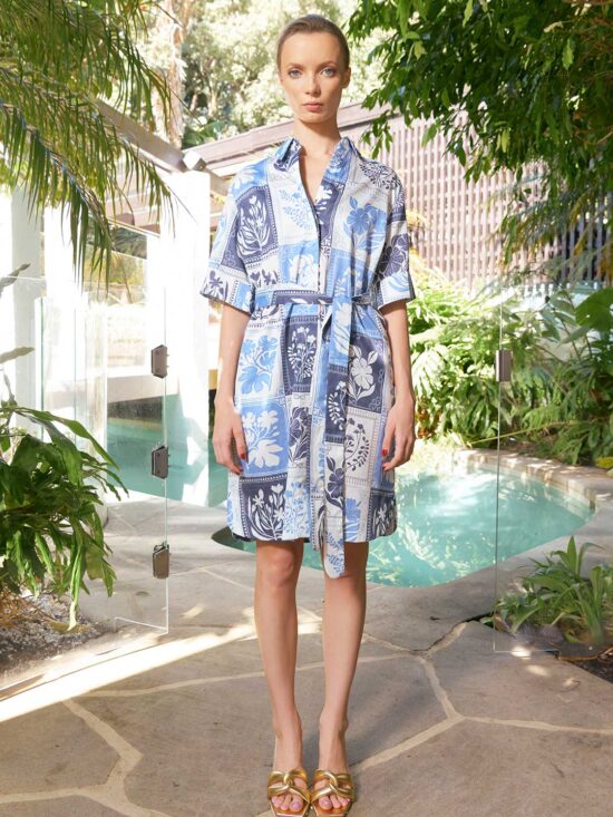 The Dreamer Label Kiara Botanical Dress Denim