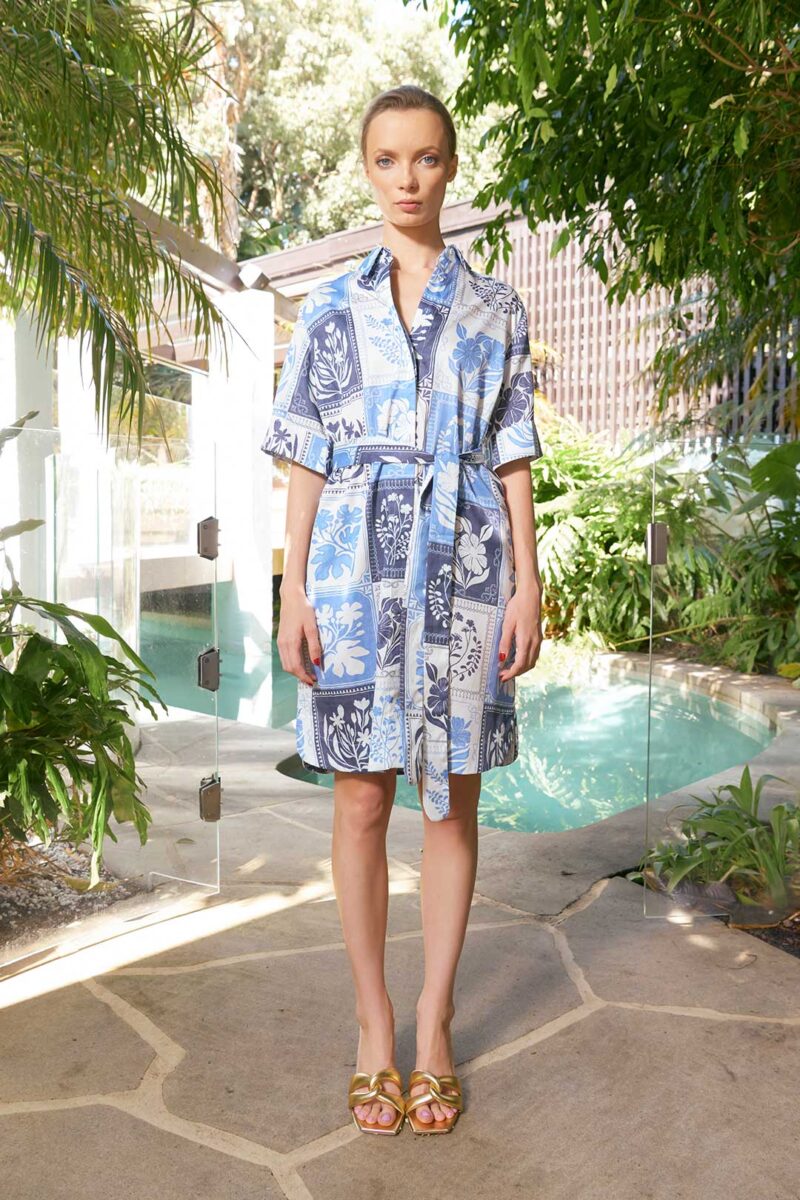 The Dreamer Label Kiara Botanical Dress Denim