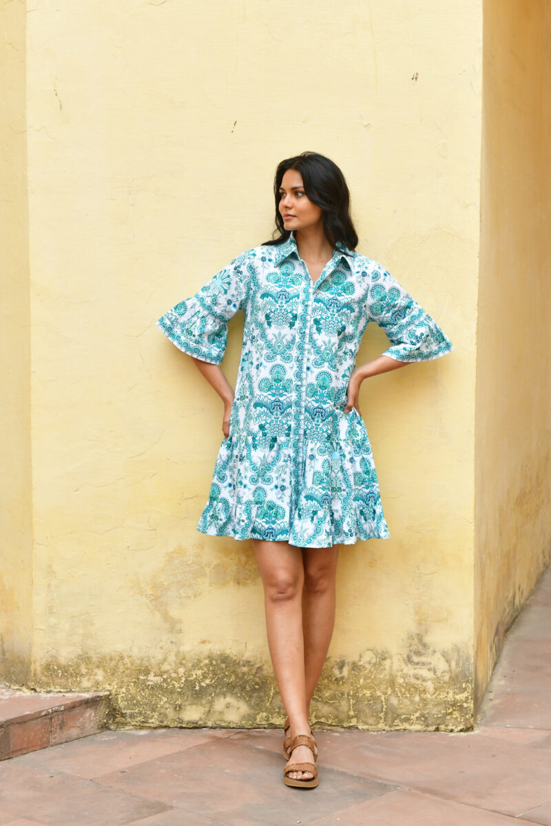 Azure and Indigo Leilani Shirt Dress