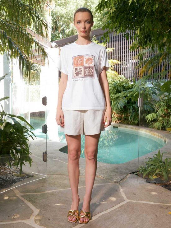 The Dreamer Label Leni Botanical Tee Cocoa