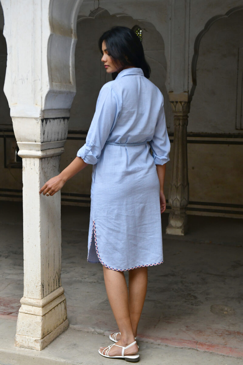 Azure and Indigo Maya Shirt Dress - Image 3