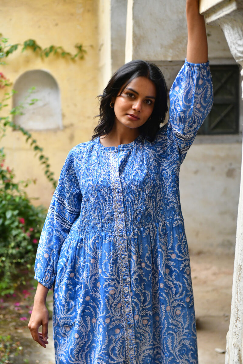 Azure and Indigo Wisteria Maxi Dress - Image 9