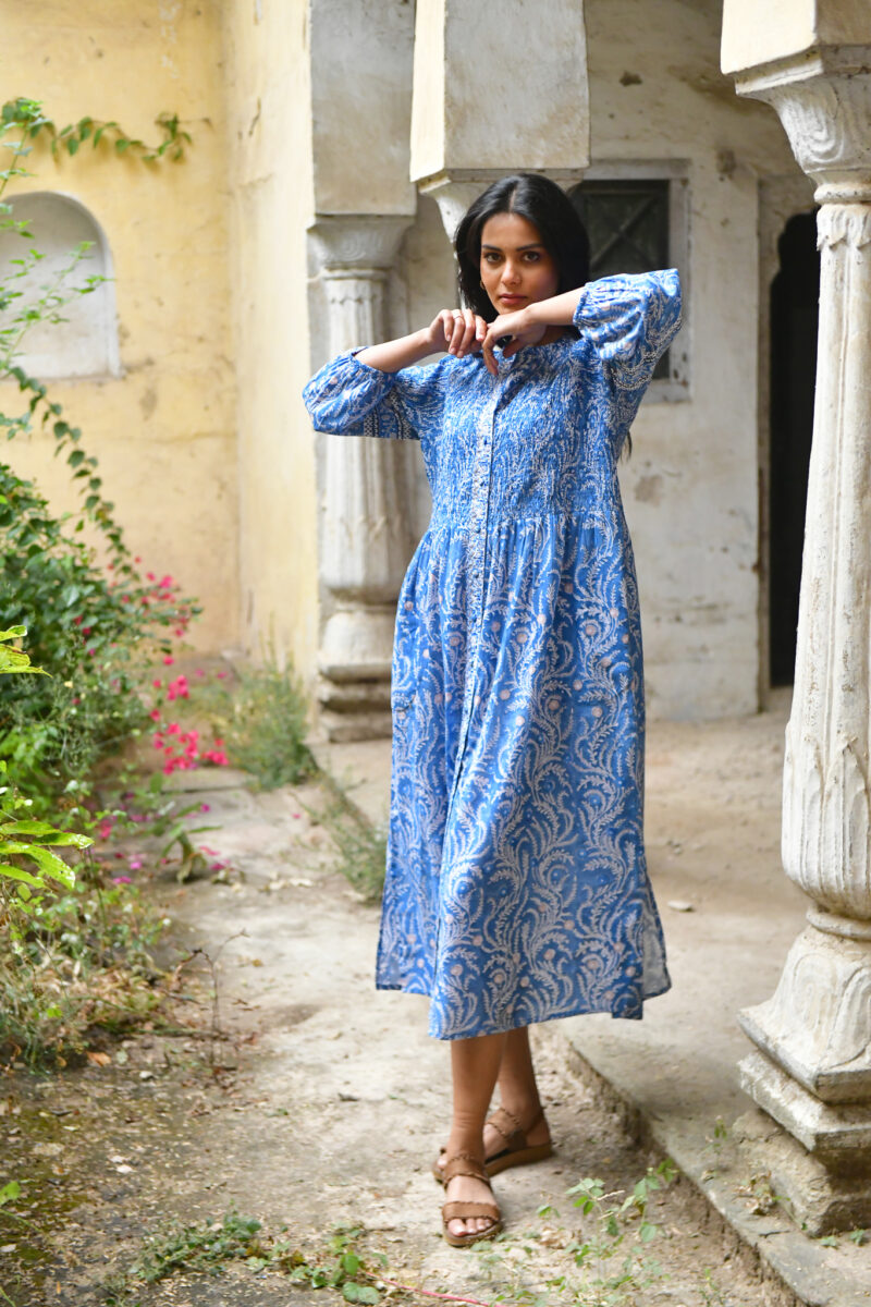 Azure and Indigo Wisteria Maxi Dress - Image 5