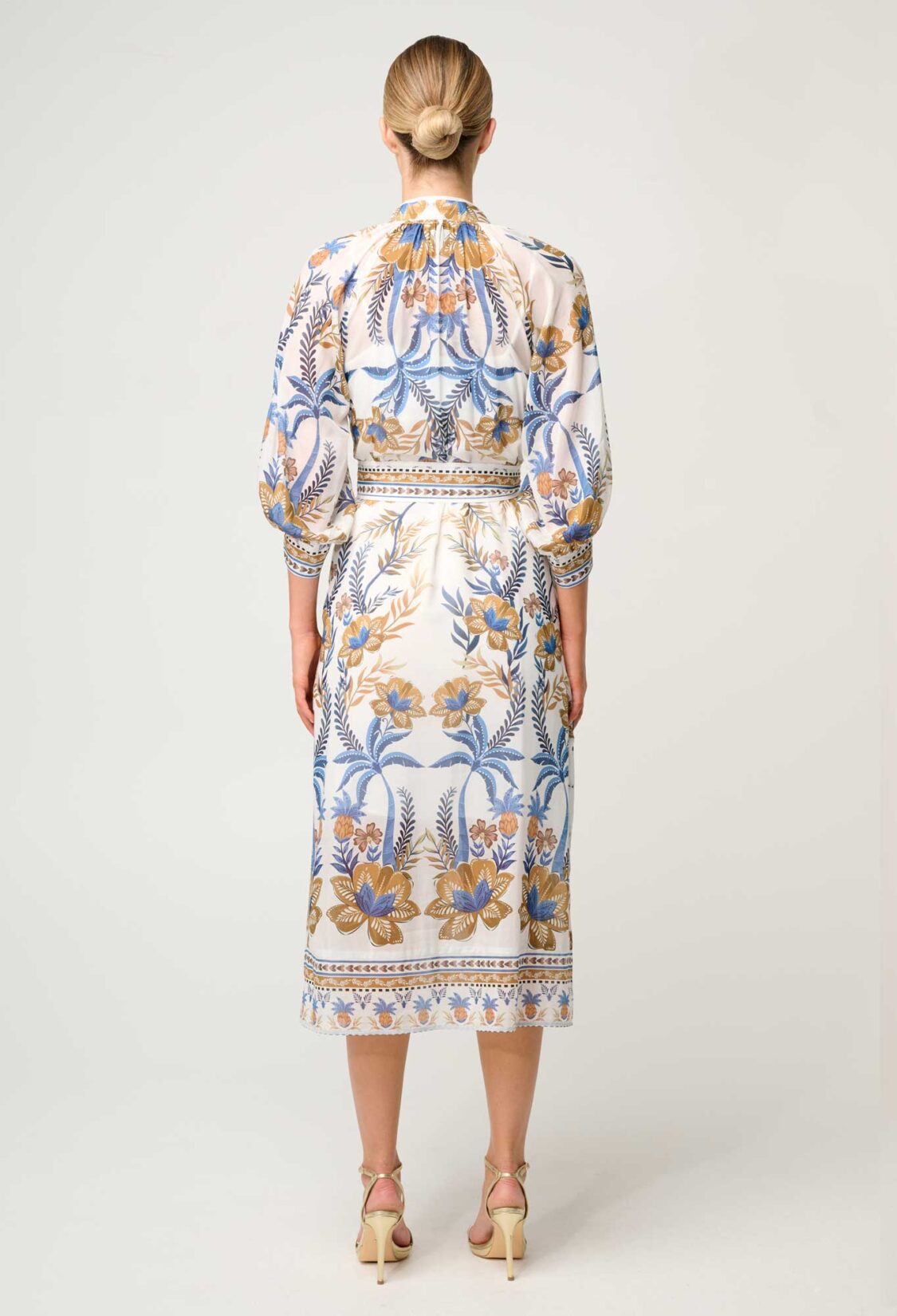 Once Was Carmen Cotton Silk Maxi Dress in Golden Medina - Image 5