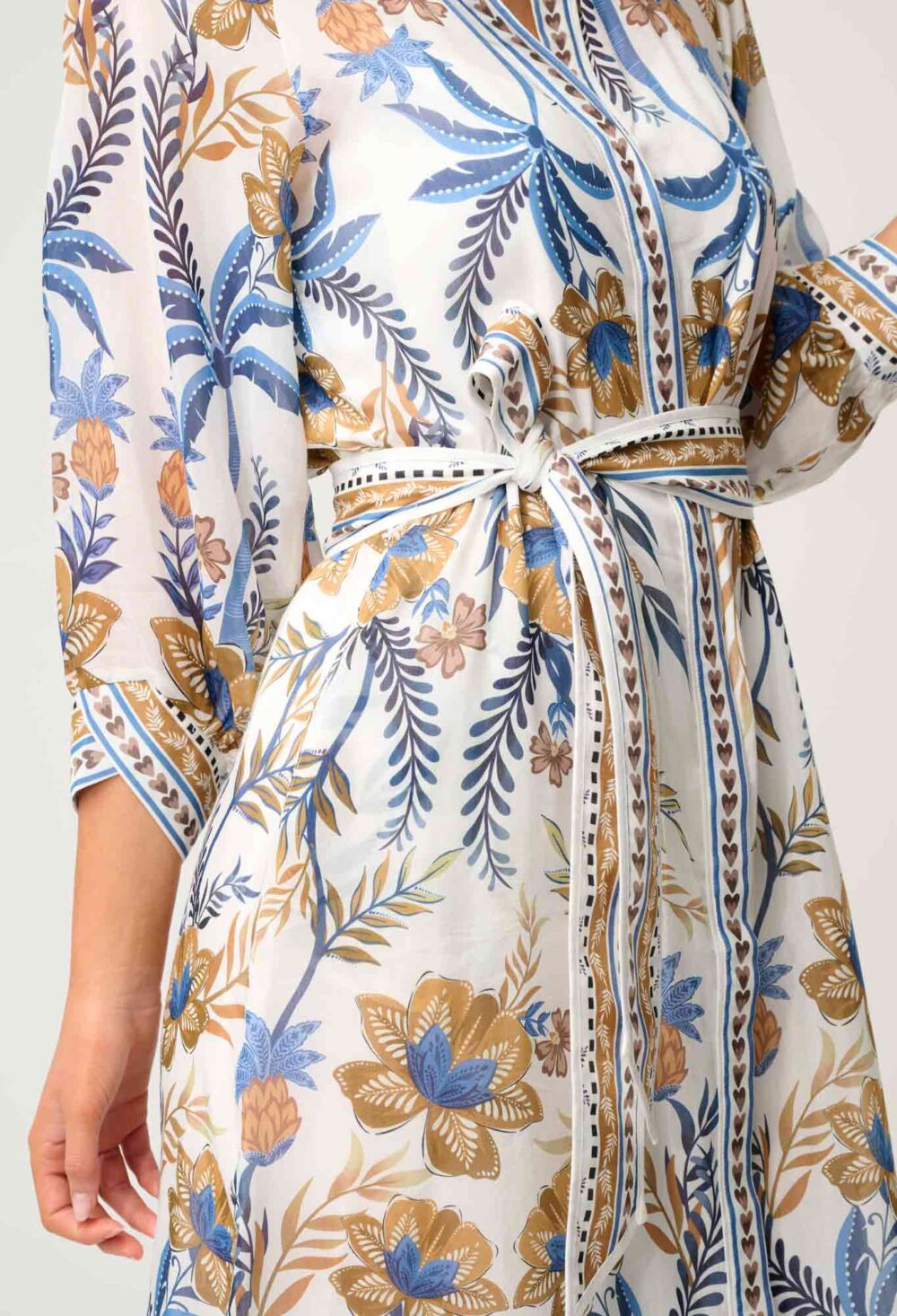 Once Was Carmen Cotton Silk Maxi Dress in Golden Medina - Image 3