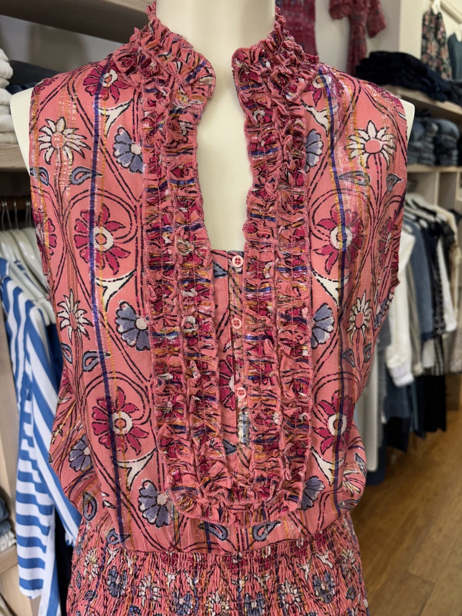 Ruby Cotton Lurex Maxi Dress