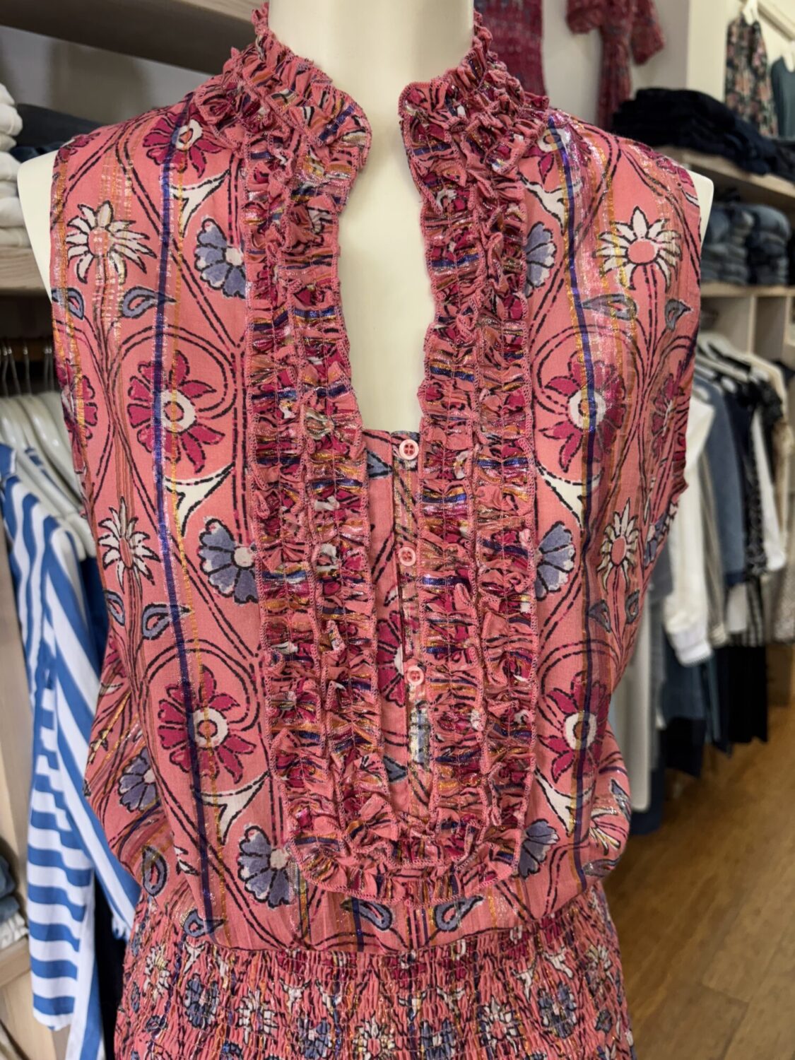 Ruby Cotton Lurex Maxi Dress