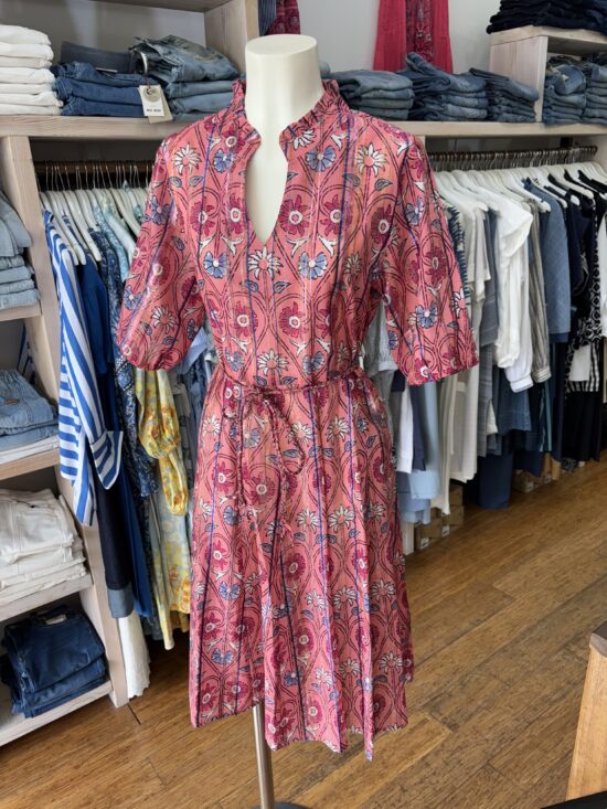 LOLA AUSTRALIA GEORGIA MIDI HINDU LUREX RASPBERRY