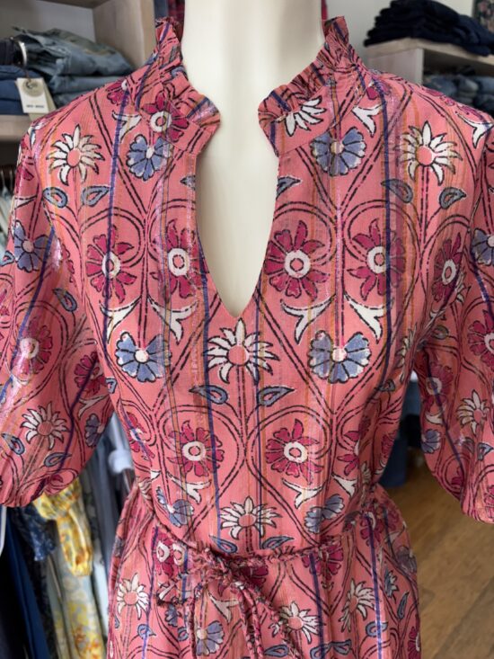 LOLA AUSTRALIA GEORGIA MIDI HINDU LUREX RASPBERRY