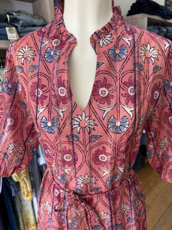 LOLA AUSTRALIA GEORGIA MIDI HINDU LUREX RASPBERRY