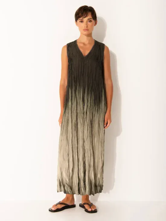 Lounge The Label V Neck Sleeveless Maxi Dress Milos Earth