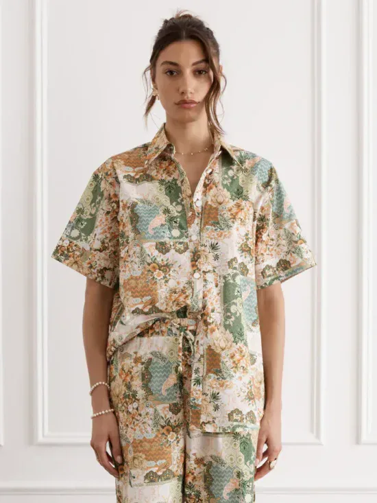 Heaven Australia Mosaic Bianca Cuban Shirt