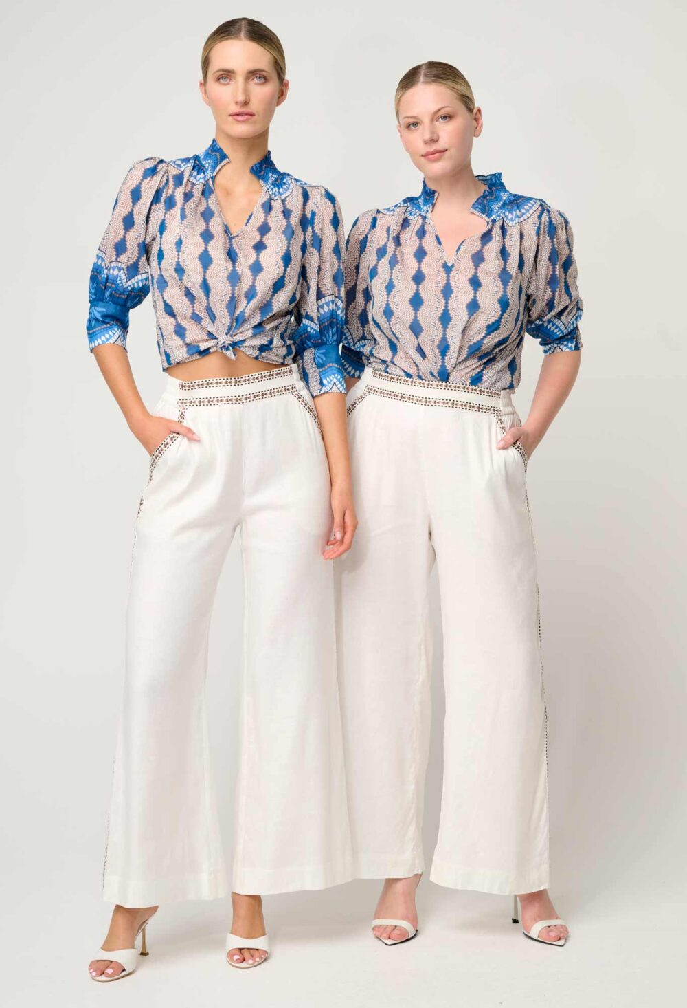 Once Was Oleander Cotton Silk Blouse in Marrakech Topaz - Image 6