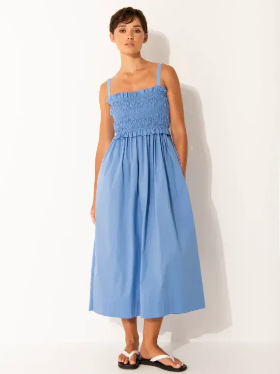 Lounge The Label Strappy Midi Dress Mykonos in Mineral