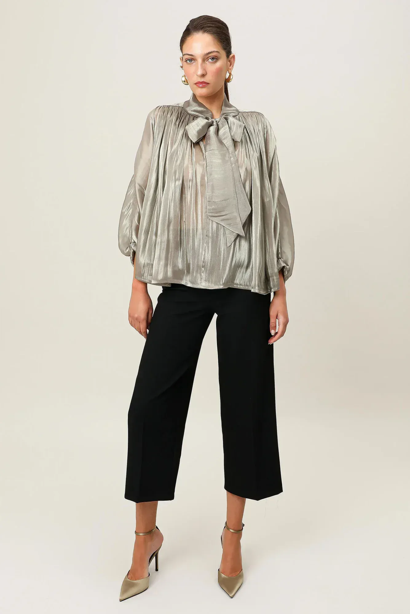 Realm Origin Atelier Bow Top in Metallic Bronze - Image 6