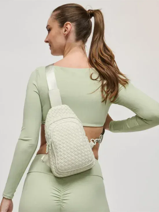 Sol and Selene Beyond The Horizon Neoprene Sling Backpack in Bone