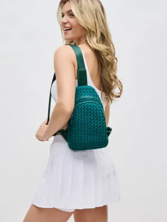 Sol and Selene Beyond The Horizon Neoprene Sling Backpack in Forest