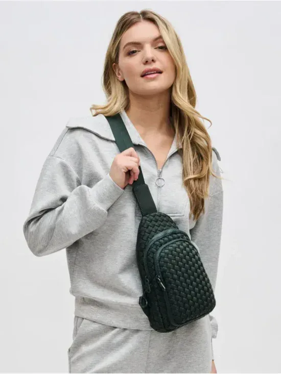 Sol and Selene Beyond The Horizon Neoprene Sling Backpack in Olive