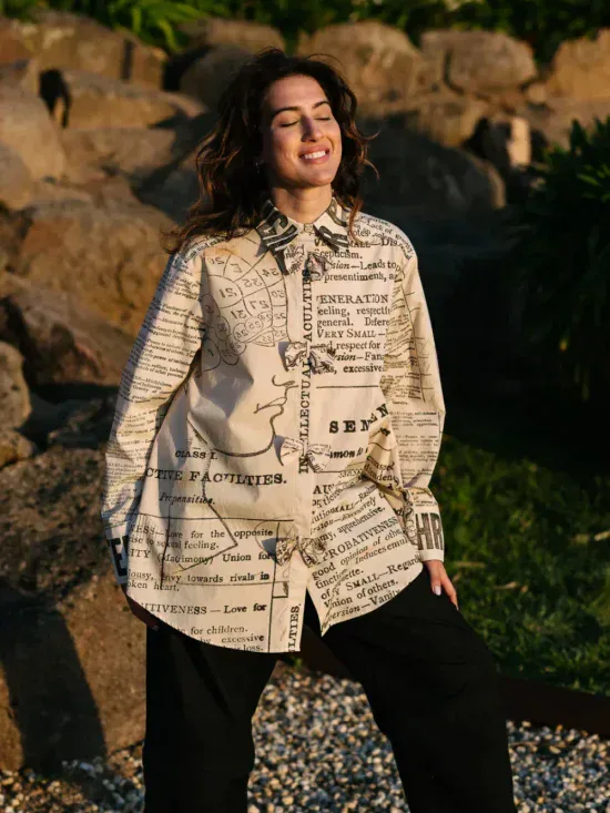 Circular by Maud Alice Dainty Notebook Shirt Phrenology Print