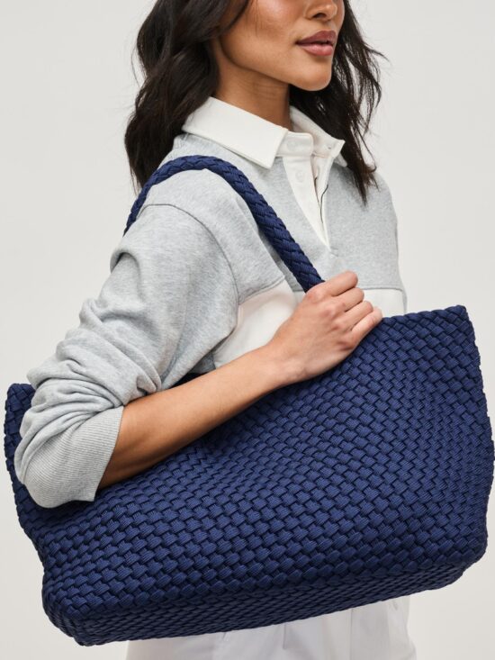 Sol and Selene Sky's The Limit Large Laced Up Eco-Edition Tote in Navy