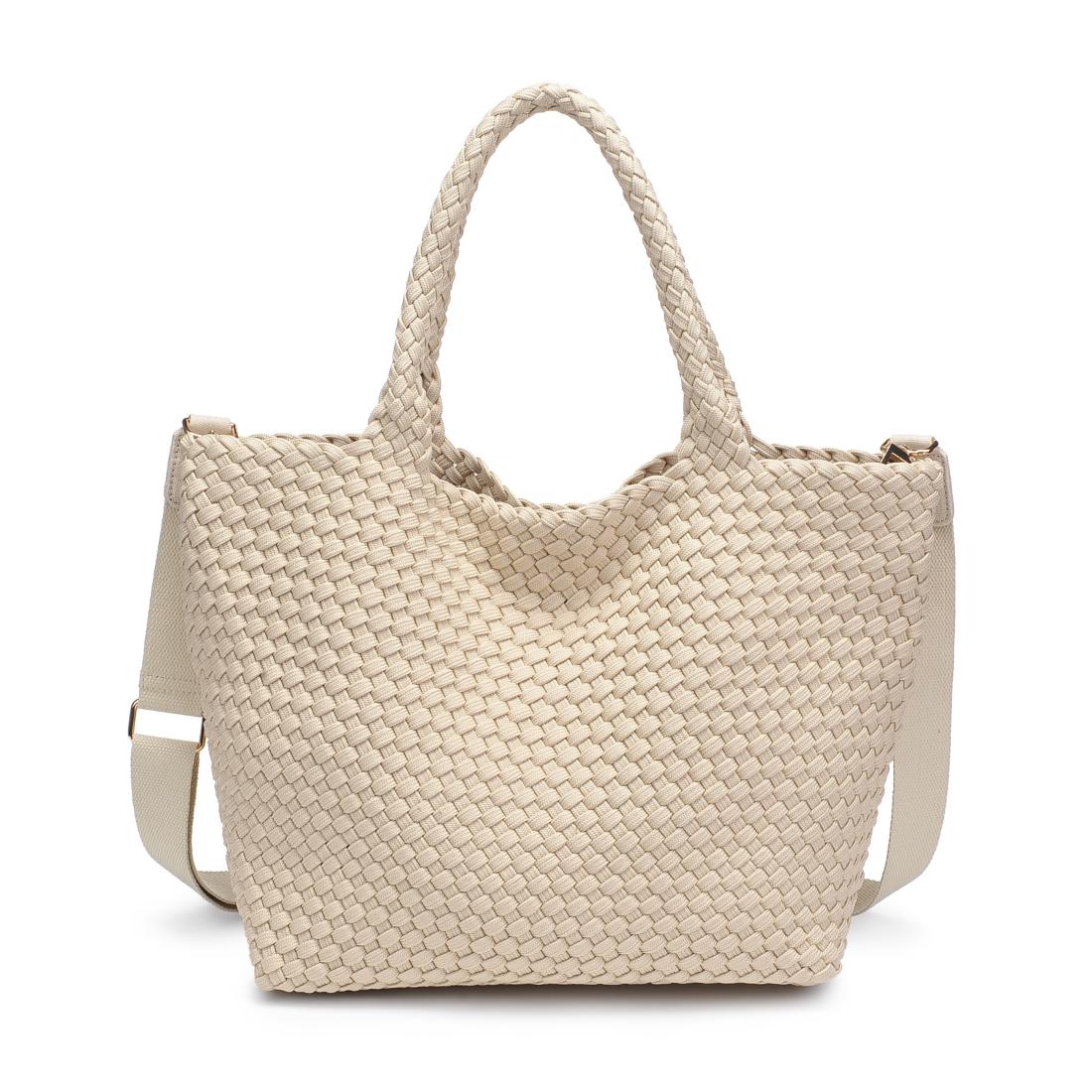 Sol and Selene Sky's The Limit Medium Laced Up Eco-Edition Tote in Beige - Image 5