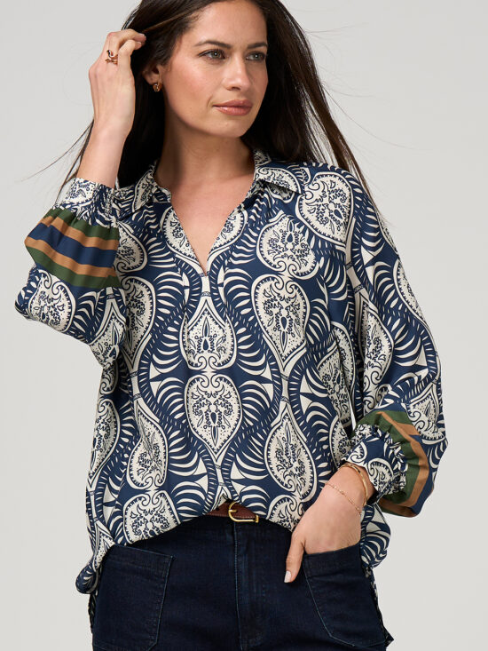 Loobie's Story Opaline Top Indigo Multi