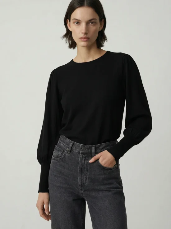 Aleger Always Bell Sleeve in Black