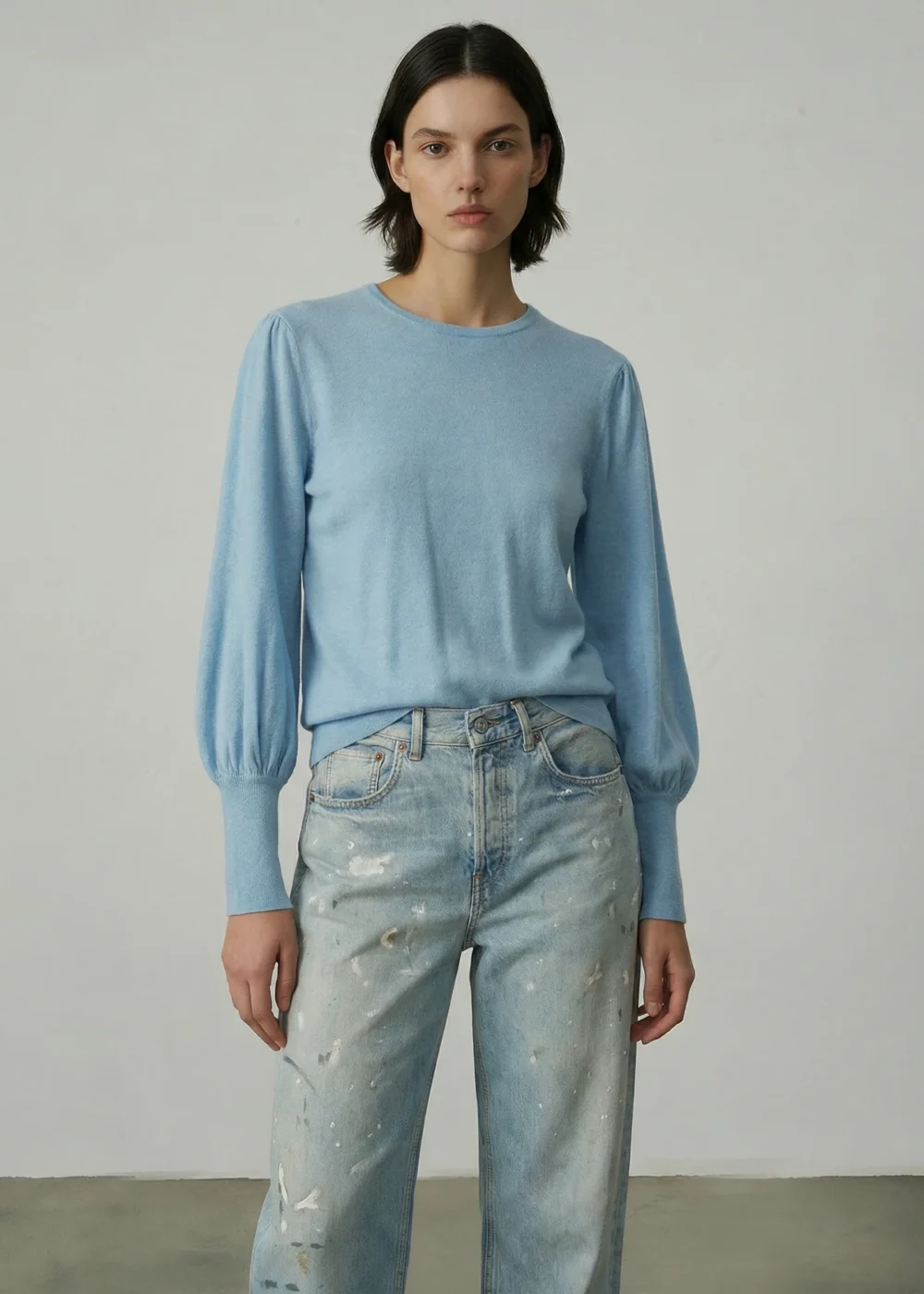 Aleger Always Bell Sleeve in Pale Blue