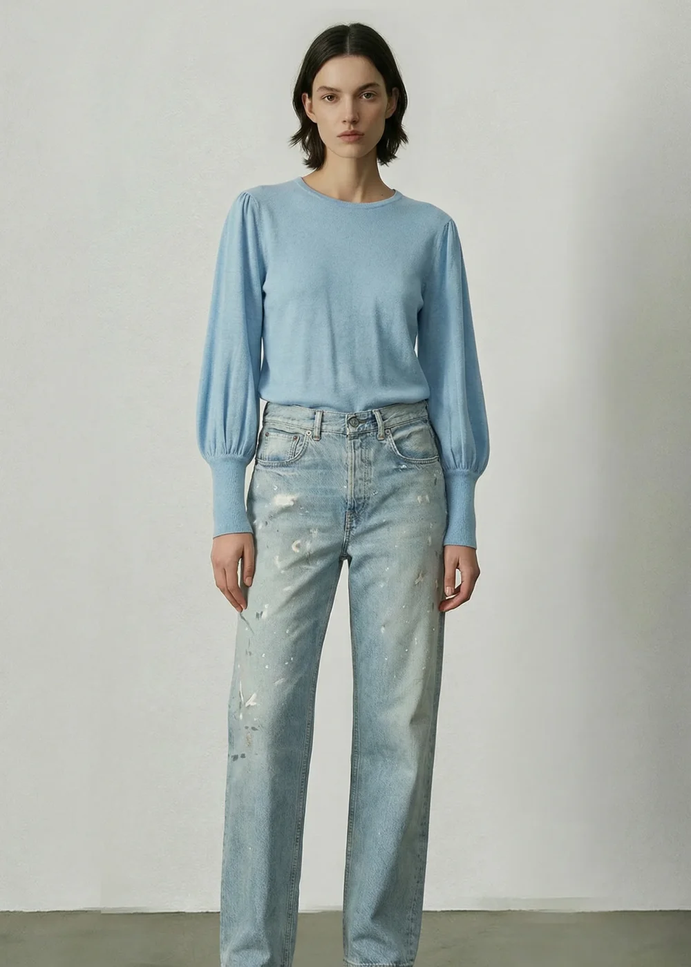 Aleger Always Bell Sleeve in Pale Blue - Image 3