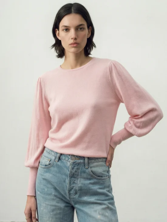 Aleger Always Bell Sleeve in Pale Pink