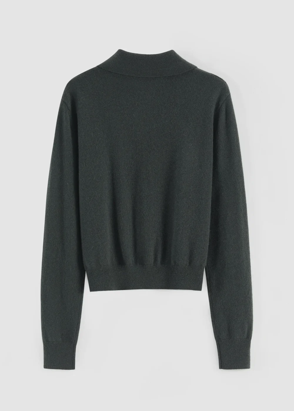 Aleger Cashmere Blend Collared Cardi Kale - Image 4