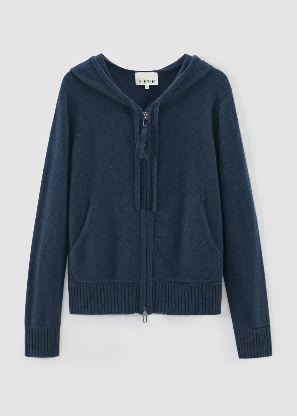 Aleger Cashmere Blend Weekend Hoody Storm Blue - Image 2