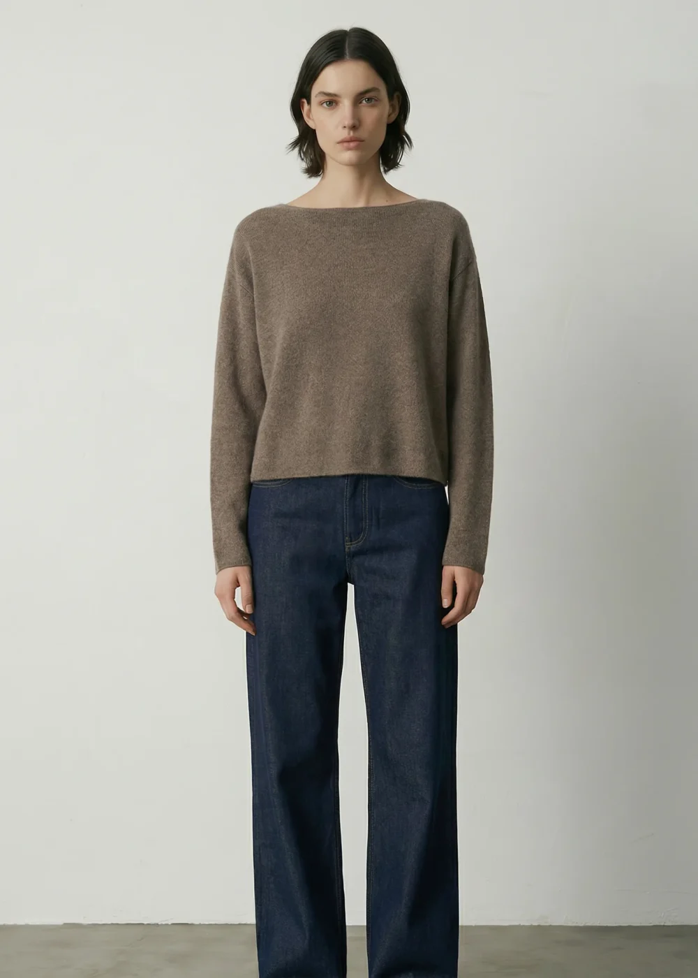 Aleger Clouded Silk Blend Top in Beaver - Image 3