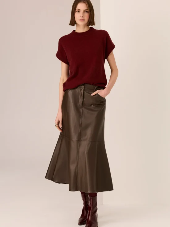 Astor Turtleneck Tee Wine 2