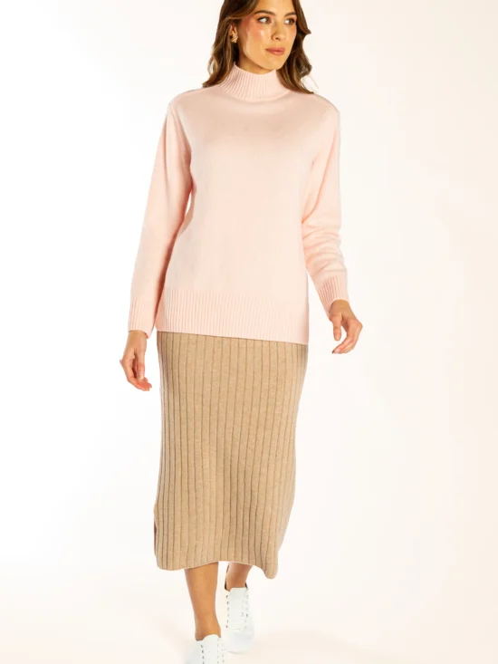 BowArrow Polo Neck Baby Pink 2