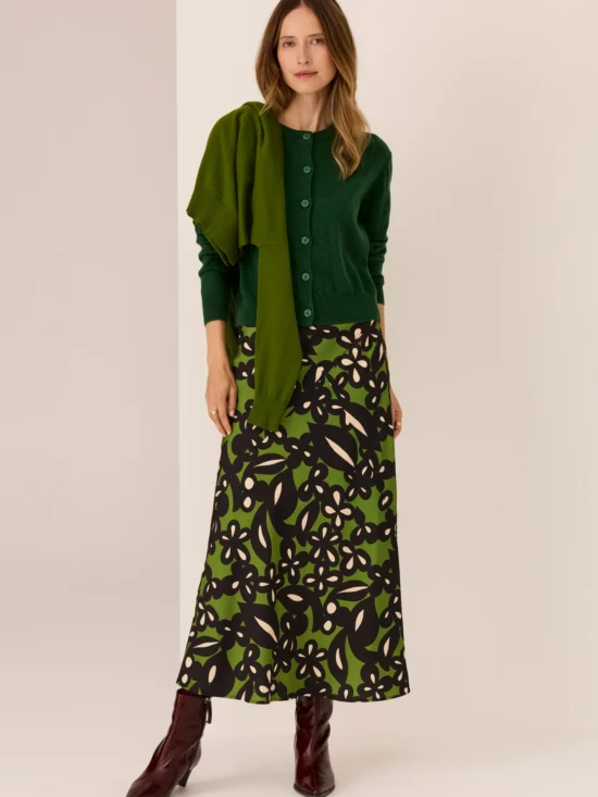 POL Clothing Orson Cardigan in Green