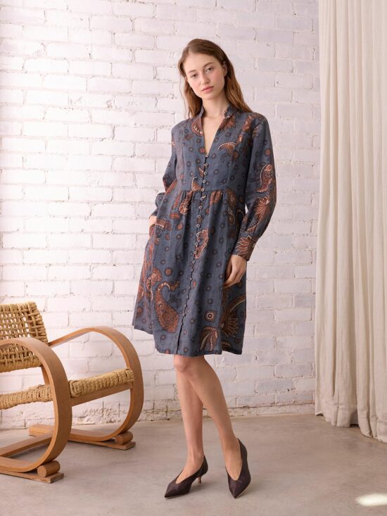 Talia Clover Dress Brown 3