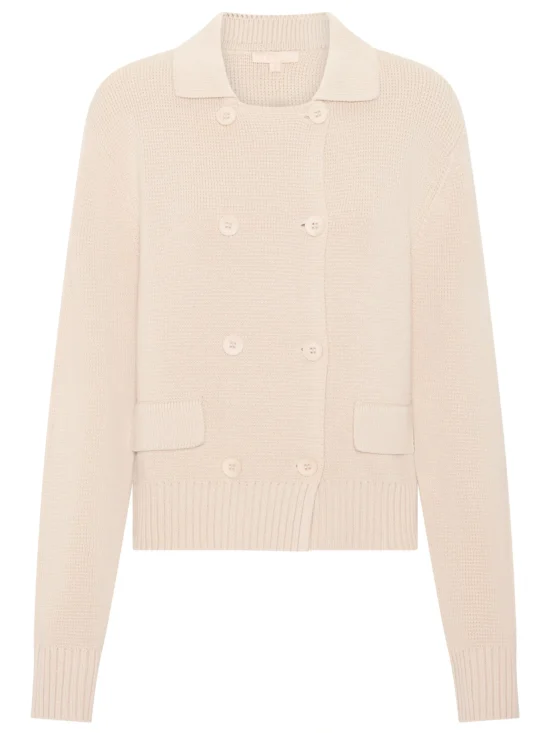 POL Clothing Taylor Double Knit Jacket in Pebble