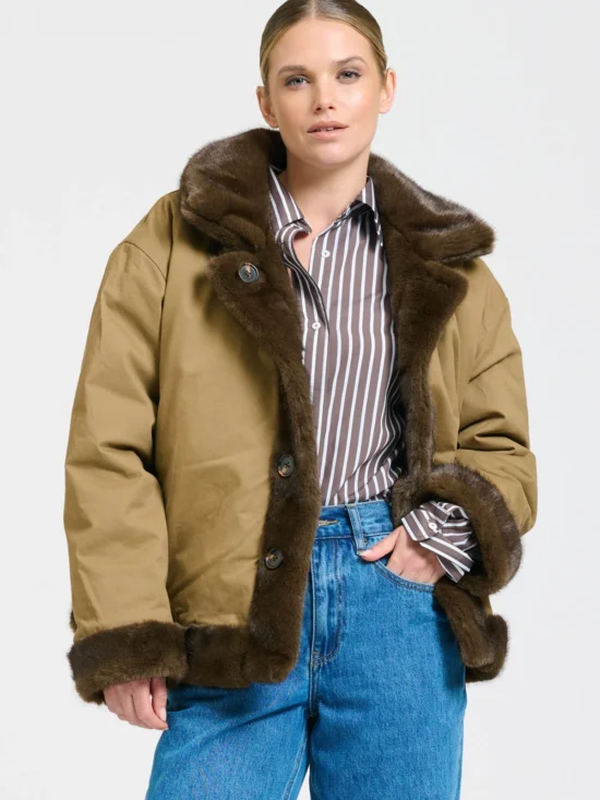 Shirty Summit Reverso Jacket Tan Brown