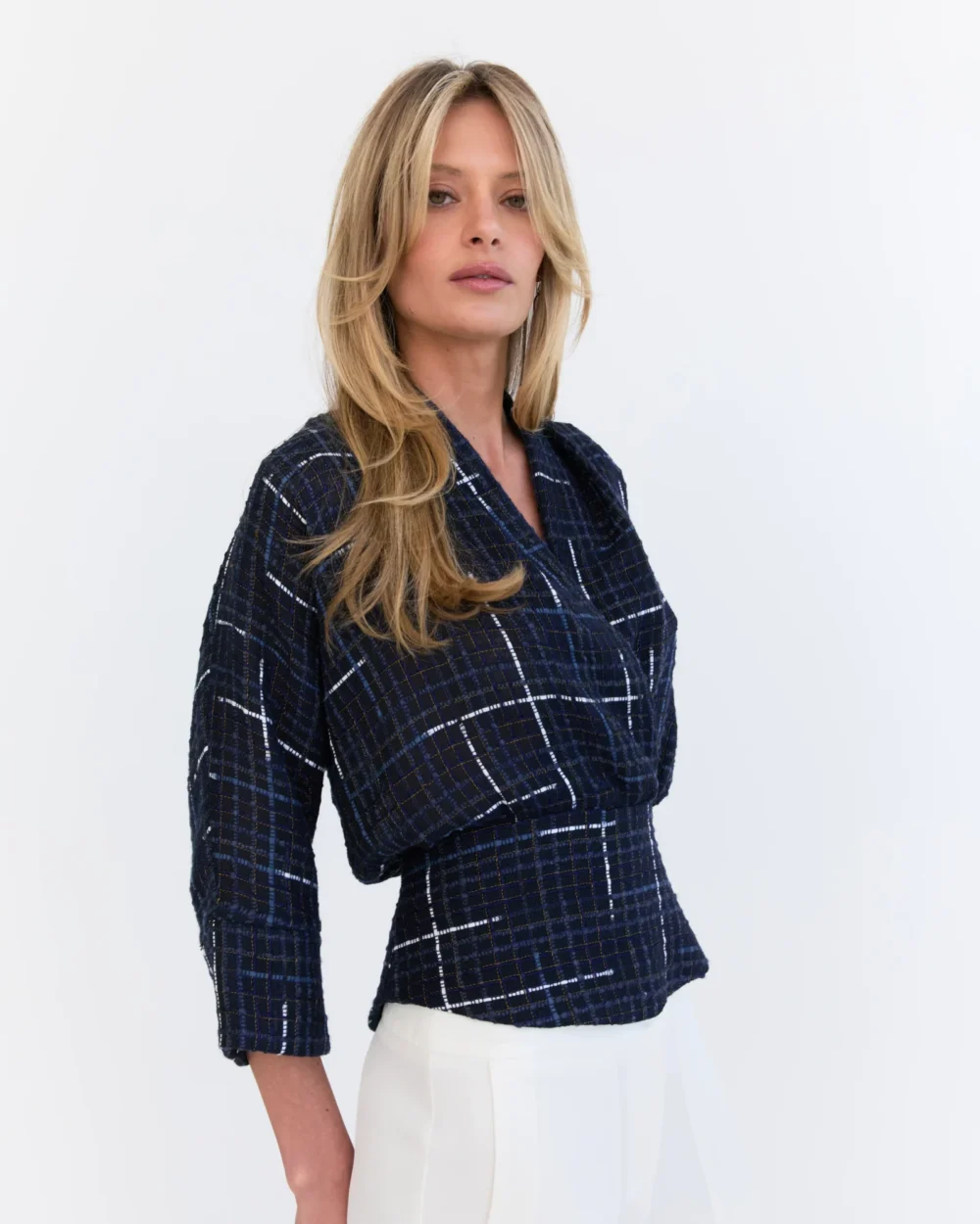 EDER By Anna Jack Jacket Navy Tweed - Image 6