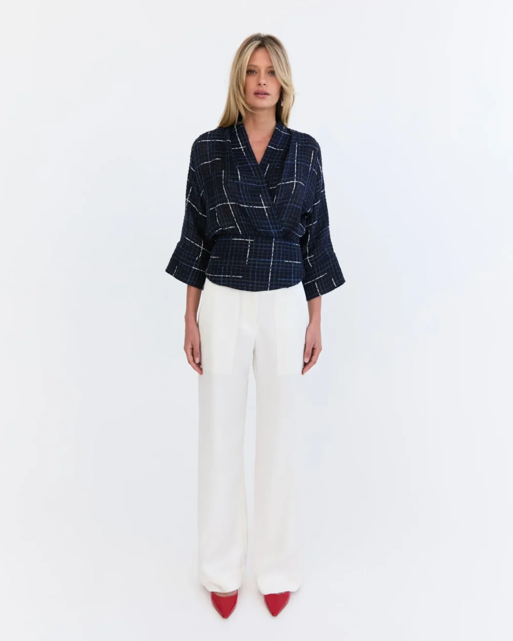 EDER By Anna Jack Jacket Navy Tweed - Image 7