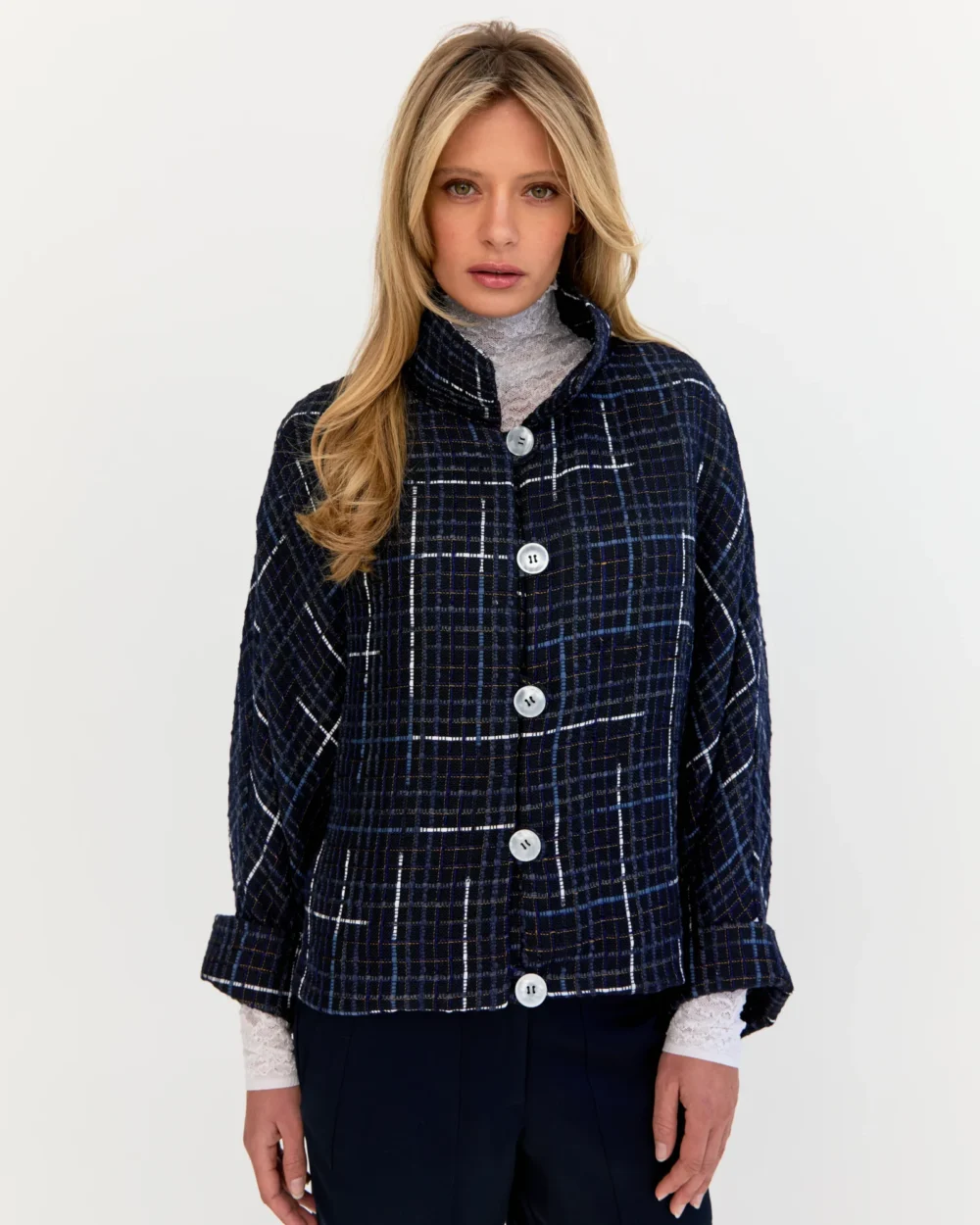 EDER By Anna Jack Jacket Navy Tweed