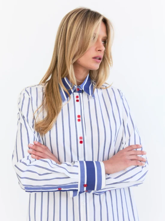 EDER By Anna Belle Shirt Blue Stripe